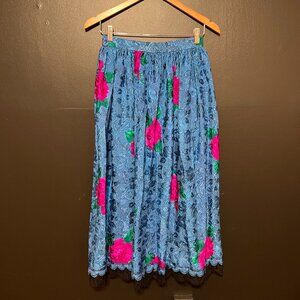 Vintage Miss O by Oscar de la Renta Silk Skirt